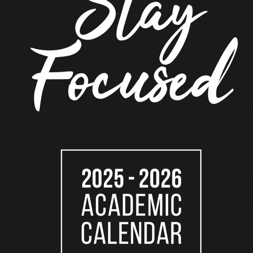 Clearance sale!!!! 25-26 BLACK Academic Calendar w/todo list 7a-7p color blocks